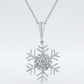 Avera Snowflake Cubic Zirconia Pendant in Sterling Silver