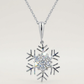 Avera Snowflake Cubic Zirconia Pendant in Sterling Silver