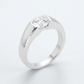 Avera Modern Minimalist Tension Set Engagement Ring in Silver