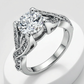 Avera Brilliant Twist Engagement Ring in Sterling Silver