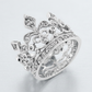 Avera Cubic Zirconia Crown Eternity Ring in Sterling Silver