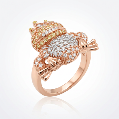 Avera Cubic Zirconia Frog Prince Eternity Ring Size 5
