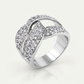Avera Cubic Zirconia Knot Ring in Polished Silver