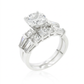 Avera Engagement Set with Large Center Stone in Sterling Silver