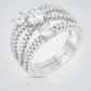Avera Beatrice 1.8ct Cubic Zirconia Statement Ring in Silver