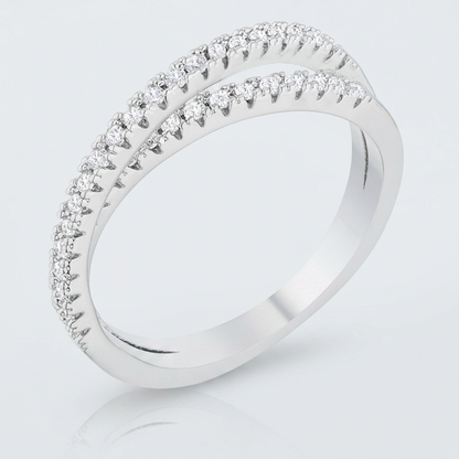 Avera Mara 0.4ct Cubic Zirconia Intertwined Simple Ring