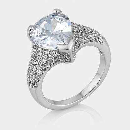 Avera Rhyne 5.8ct Pear Cut Cubic Zirconia Cocktail Ring