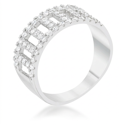 Avera Rey 0.5ct Cubic Zirconia Contemporary Band Ring