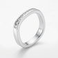 Avera .9Ct Channel Set Princess Cut Plated Square Shaped Stackable Band