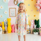 Egg-stra Cute 3/4 Sleeve Pocket Twirl Dress