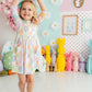 Egg-stra Cute 3/4 Sleeve Pocket Twirl Dress