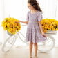 Lovely Lavender Smocked Ruffle Dress