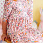 Springtime Bunnies 3/4 Sleeve Pocket Twirl Dress