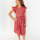 Nebraska Plaid Herbie Husker Flutter Twirl Dress