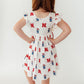 Nebraska White Herbie Husker Flutter Twirl Dress