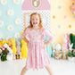 Little Bow Peeps 3/4 Sleeve Ruffle Twirl Dress