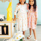 Sunny Bunnies 3/4 Sleeve Pocket Twirl Dress