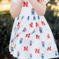 Nebraska White Herbie Husker Flutter Twirl Dress
