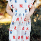 Nebraska White Herbie Husker Flutter Twirl Dress