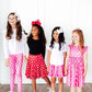 Pink Polka Dots Flutter Sleeve Twirl Dress