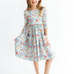 After the Rain 3/4 Sleeve Pocket Twirl Dress