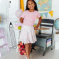 Bubblegum Pink Ruffle Pocket Tee