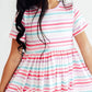 Pastel Stripes S/S Pocket Twirl Dress
