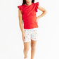 Red, White & Sweet Twirl Shorts