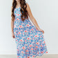 Watercolor Floral Ruffle Maxi Dress
