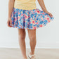 Watercolor Floral Ruffle Twirl Skort