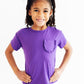Purple Ruffle Pocket Tee