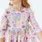 French Quarter Fun 3/4 Sleeve Pocket Twirl Dress