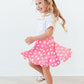 Pink Polka Dots Ruffle Twirl Skort