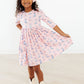 Ribbons & Rodeos 3/4 Sleeve Pocket Twirl Dress