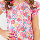 Fluttering Garden S/S Ruffle Tee