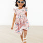 Rainbow Purr-fection Flutter Sleeve Twirl Dress