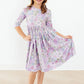 Spring Gardens 3/4 Sleeve Pocket Twirl Dress