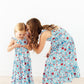 Patriotic Petals Ruffle Maxi Dress