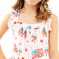 Fancy Flags Ruffle Cross Back Dress