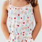 Red, White, & Sweet Strappy Play Romper