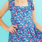 Fish in the Sea Ruffle Cross Back Dress