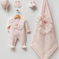 Nora Pink Newborn Knitwear Coming Home Set (5 Pcs)