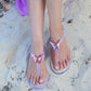 ALIANA Black Gel Beach Sandals