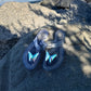 NINA black gel beach sandals
