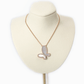 Mother of Pearl w/ 18k Gold & Cubic Zirconia Butterfly Necklace Jewelry
