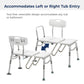 Splash Defense Transfer Bench with U-Shape Cutout, 400 lb Capacity
