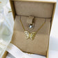 .925 Silver Papillon Butterfly Women's Necklace Jewelry