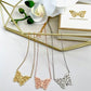 .925 Silver Papillon Butterfly Women's Necklace Jewelry