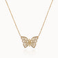 .925 Silver Papillon Butterfly Women's Necklace Jewelry