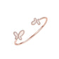 .925 Silver w/ Dual Mother Of Pearl Butterfly Bangle Bracelet Women's Jewelry (Copy)